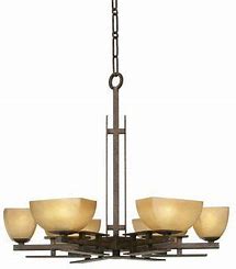 Bronze 6 Bowl Chandelier